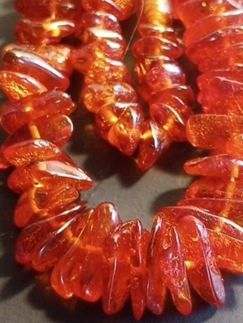 Vintage Baltic Cognac Dark Honey Amber Necklace 18" Long 26  GR.